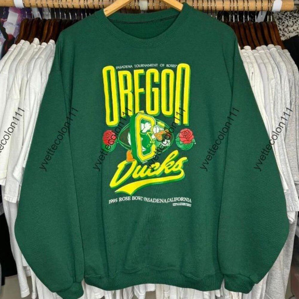 1995 Oregon Ducks Sweatshirt Shirt Green Retro